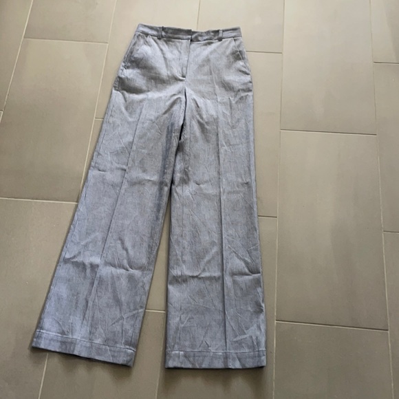 Lewit wide leg, high waist pin striped pants - Picture 2 of 13